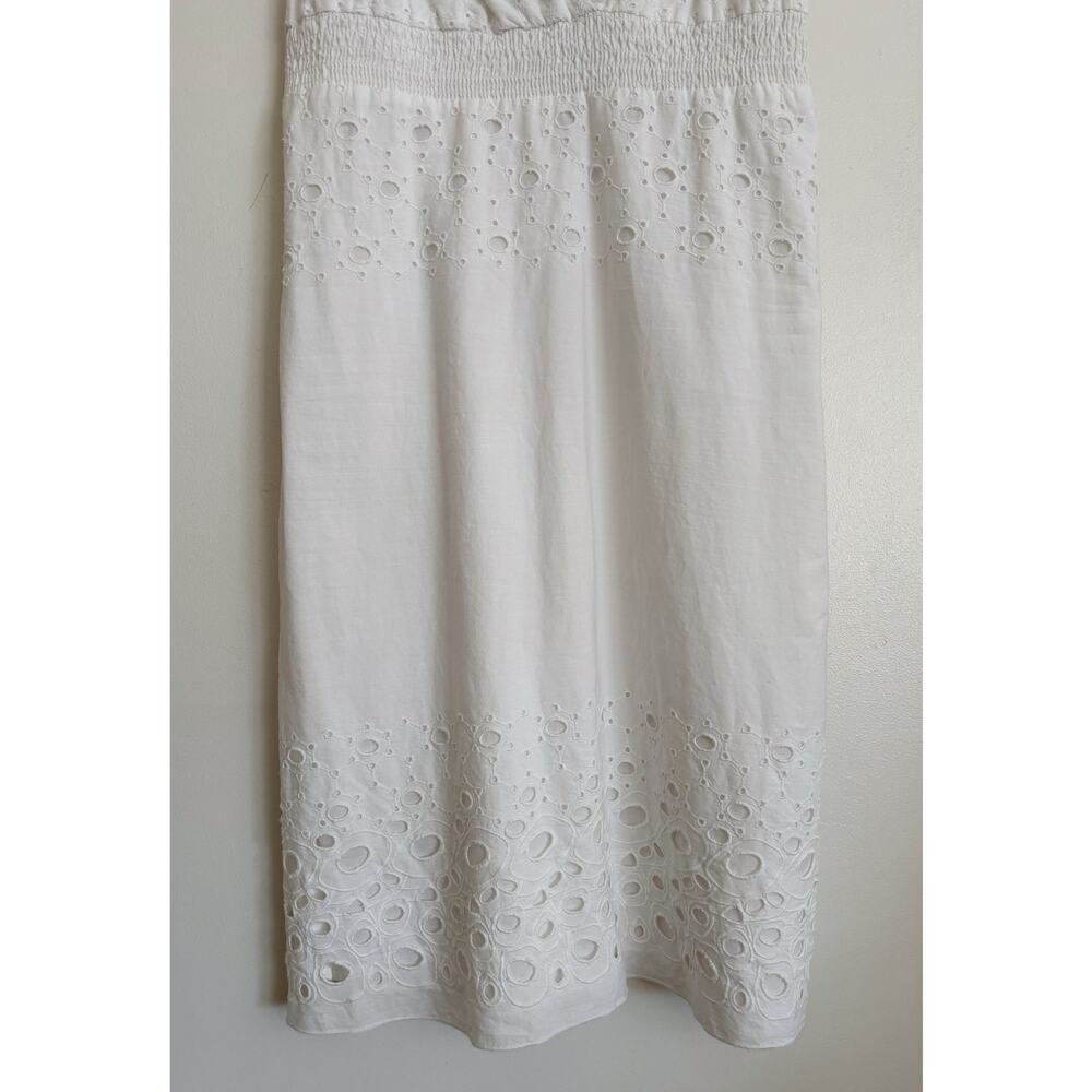 White Vintage Esprit Eyelet Lace Mini Dress US 8 - Picture 3 of 6